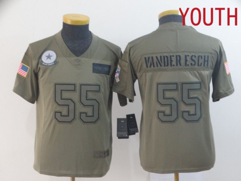 Youth Dallas cowboys #55 Vander esch Nike Camo 2019 Salute to Service Limited NFL Jerseys->dallas cowboys->NFL Jersey